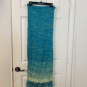 Designed by Naomi Teal and cream  Maxi Skirt